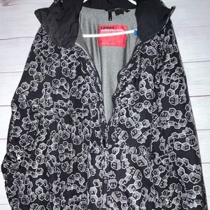BONFIRE Snowboarding Chroma All Over Print Jacket Black/Gray Men’s XL